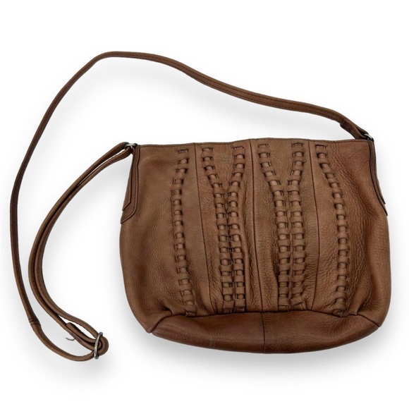 Anthropologie Day & Mood Levie Leather
Crossbody Bag Braided Adjustable - Picture 1 of 8